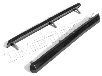 A pair of front bumber guards car parts for 70-72 Dodge Challenger.