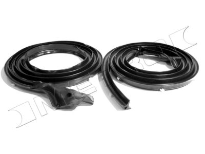 A pair of molded door seals for 70-74 two-door hardtops Dodge and Plymouth car models.