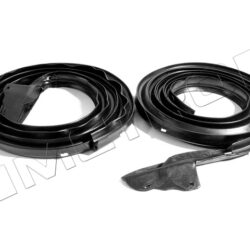 A pair of molded door seals for two-door hardtop 68-70 Dodge and Plymouth selected car models.