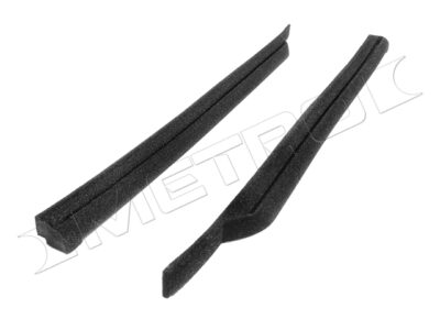 A pair of quarter window seals car parts for 70 Dodge Challenger and Plymouth Barracuda.